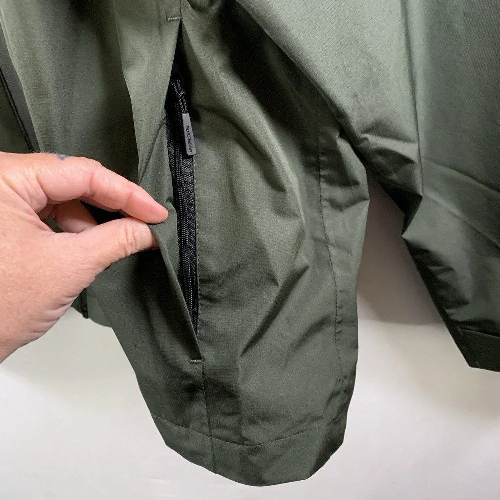Baerskin Tactical Waterproof Hooded Rain Jacket Mens XL Dark Green Utility New